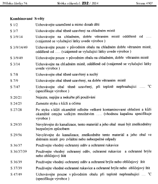 Seznam standardních pokynů pro