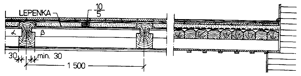 3.1.2. POVALOVÉ STROPY Povalový strop se stropnicemi Povalový strop. HÁJEK, P. a kol. 2004.