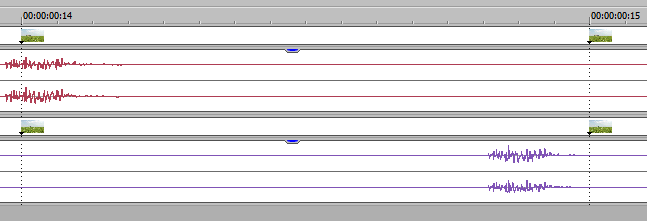 2.2 Měření synchronizace pomocí zvukové stopy Při tomto druhu měření synchronizace je zapotřebí využít software, který umožňuje zobrazit zvukovou a video stopu odděleně.