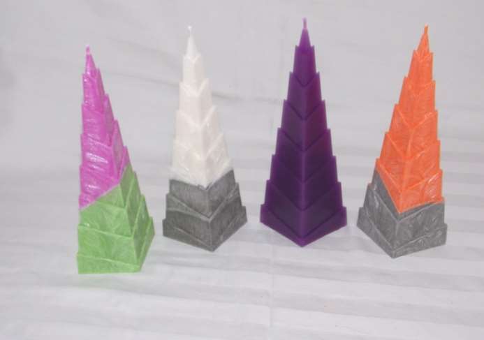 Pyramida 2 3 1 4 Pyramida vhodné vložit LED sv. Rozměr: Váha: Doba hoř.