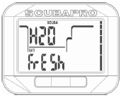 Auto = časovač se v počítači Square spustí automaticky, jakmile je hloubka na konci ponoru menší neţ 5 m a všechny dekompresní zastávky nebo zastávky MB (z důvodu mikrobublin) byly řádně dokončeny/