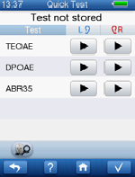 6 Rychlý test (Quick Test) Ve volbě rychlého testu (Quick Test) můžete provádět rychlý test se všemi funkcemi bez nutnosti přiřazení testu konkrétnímu pacientovi.