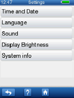 9 Nastavení AccuScreenu Nastavení přístroje AccuScreen můžete provádět z menu Settings a nebo pomocí programu AccuLink.