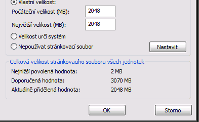 Stránkovací soubor Pokud kupujete notebook, rozhodně doporučuji si těch pár stovek připlatit, a upgradovat na 2GB RAM. Rozdíl v provozu Windows Vista je totiž propastný.