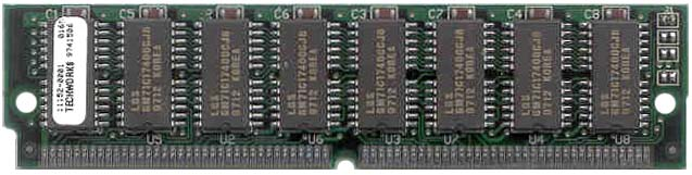 Moduly pamětí EDO RAM v PC 72-pin SIMM (PS/2 SIMM): používány u počítačů s procesory 80486 a Pentium mají 72 vývodů a šířku přenosu dat
