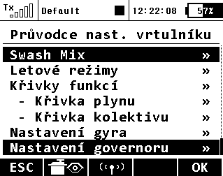 Rozšířené možnosti nastavení governoru specifické pro každý režim zvlášť.