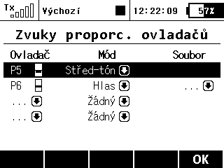 Trvání Minimální doba sepnutí spínače. Jestliže nějaký jev trvá velmi krátkou dobu, je možné prodloužit dobu sepnutí telemetrického ovladače na dobu specifikovanou tímto parametrem.