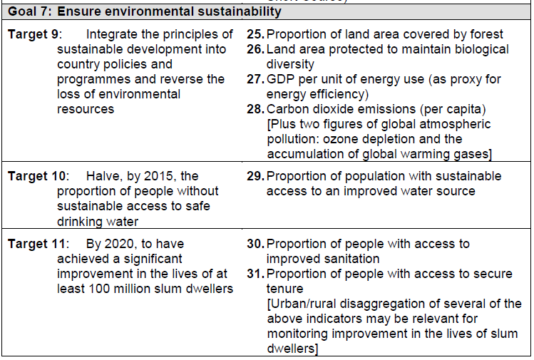 MDG 7: