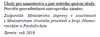 ÚKOL STANOVENÝ V BODĚ (109) PÚR ČR 2008 K VYMEZENÍ KORIDORU RYCHLOSTNÍ SILNICE R55 Tento úkol zní: Proveditelnost R43, tedy čtyřpruhové rychlostní silnice, a to i v trase na Svitavy byla