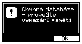 Měřicí přístroj MDtest - návod 7 Doplňující informace Prázdná databáze Při pokusu o zobrazení seznamu spotřebičů se v případě prázdné paměti ozve akustický signál a zobrazí se hlášení (Obrázek 30).