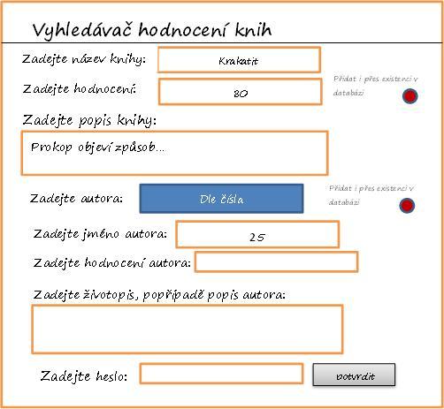 Při průchodu scénářem číslo 1 uživatel nejprve zadá slovo Karel Čapek do kolonky pro vyhledávání, následně zvolí vyhledávání v autorech a potom nastaví hledání s možností nalezení knih autora.