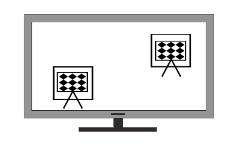 Pracovní postup: 1) Na scéně rozmístěte dva zarovnávací obrazce, jeden umístíte do popředí a druhý na pozadí (viz obr. 5). Obr.