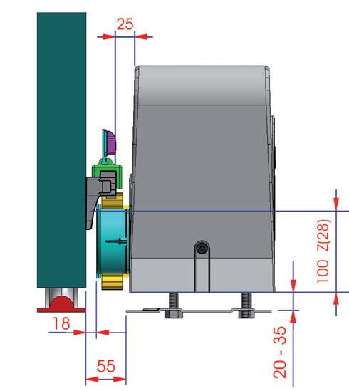 1 Cyclo gearbox - 5/5 Instalace C720 motoru: Díky novému principu redukce,rozměry pastorku