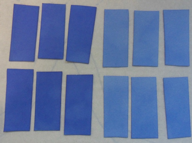 3.2 Příprava vzorků 1) Připravte si roztoky anilinové modři v ethanolu o analyticky přesných koncentracích 0,2 mmol/l a 1 mmol/l (2 x 100 ml) přesnou navážku uveďte v protokolu, MAM = 767,5 g/mol, 2)
