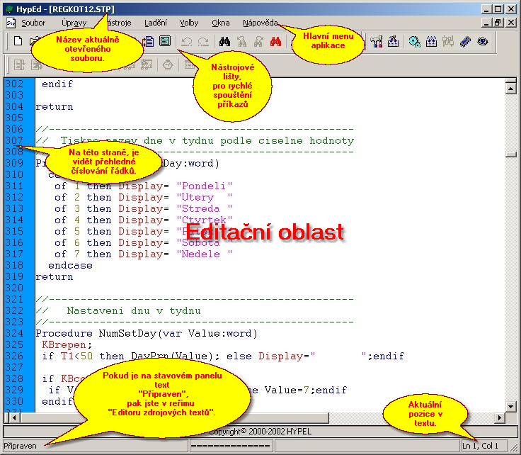 Editor zdrojových textů 3 12 Editor zdrojových textů Editor zdrojových textů slouží k editaci zdrojových textů v jazyku SIMPLE3.