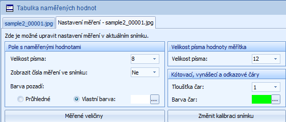 Hlavní okno programu Tlačítko Objekty Tlačítko Fáze Tlačítko Tvrdost ponechá v tabulce výsledků zobrazeny pouze počty objektů. ponechá v tabulce výsledků zobrazeny pouze hodnoty naměřených fází.