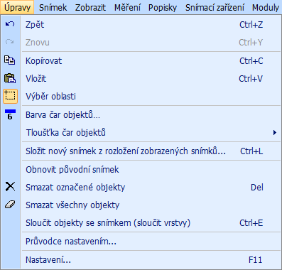 Hlavní okno programu Volba Průvodce nastavením... - otevře průvodce pro základní nastavení programu. Podrobný popis práce s Průvodcem nastavením viz kapitola Průvodce nastavením na straně 23.