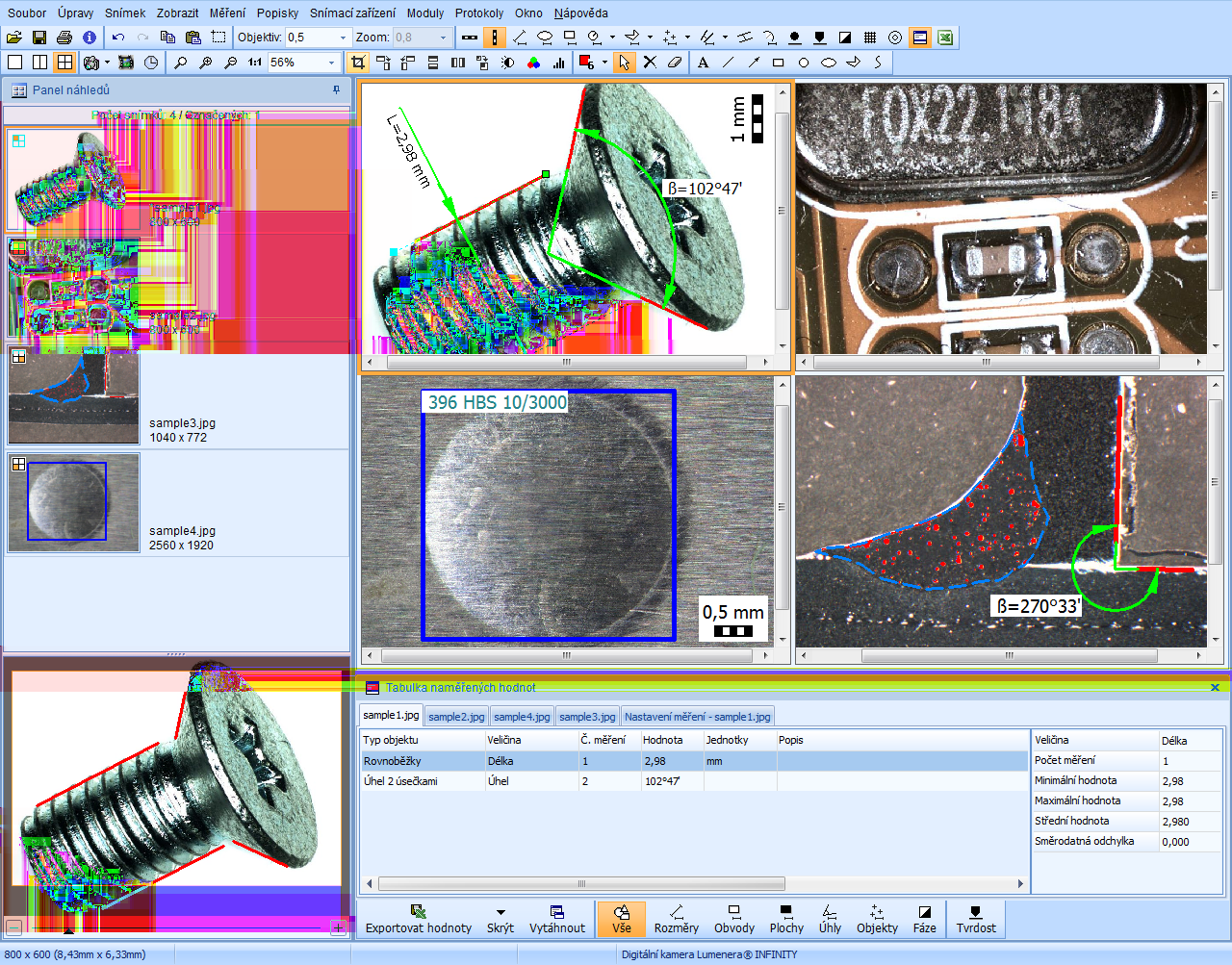 Úvod Program QuickPHOTO INDUSTRIAL 3.1 je určen pro záznam digitálního obrazu zejména z mikroskopů vybavených digitálními kamerami a fotoaparáty, k úpravám a ukládání pořízených snímků a měření.