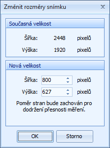 Hlavní okno programu Automatické vyvážení bílé Po aktivaci volby Snímek Automatické vyvážení bílé bude v celém snímku provedeno automatické vyvážení bílé barvy.