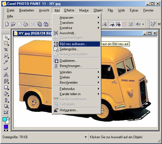 Podívejte se prosím na příklad pro Corel Photo Paint Stahování obrázku Nastavte novou velikost obrázku Nastavte novou šířku obrázku na 96 pixelů. Výška nesmí přesáhnout 96 pixelů.