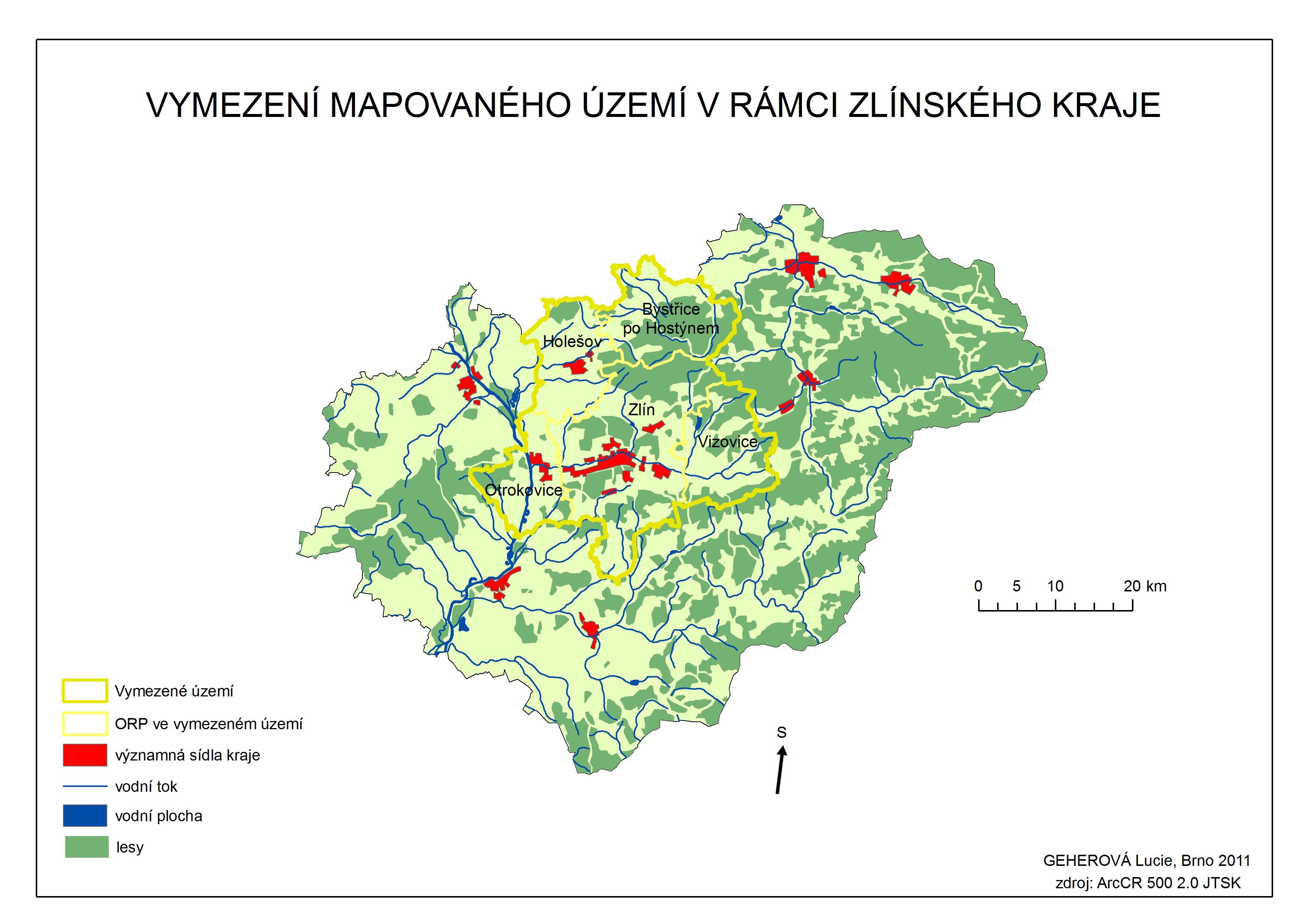 3 VYMEZENÍ A CHARAKTERISTIKA ÚZEMÍ Před dalším zpracováním dat je nejprve důležité vymezit zájmovou oblast. Ta je vybrána především s ohledem na rozmanitost vegetační složky.