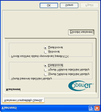 24 Nastavení kompatibility OpenGL Vynutit barevné odečítání hloubky Povolit rozšíření oblasti vyrovnávací paměti KTX Tlačítko Původní nastavení Umožňuje výlučně nastavit hloubku barevného odečítání