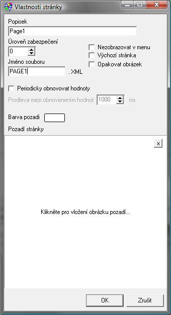 2 Vlastnosti stránky Popisek Jméno stránky zobrazené v záhlaví Úroveň zabezpečení Minimální úroveň, pro kterou bude stránka přístupná a zobrazena v menu.