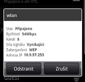 Internet 133 Kontrola stavu bezdrátové sítě Stiskněte tlačítko PLOCHA > NABÍDKA a pak klepněte na tlačítko Nastavení > Bezdrátová síť & sítě.