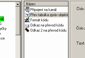 19=B:6M+16C+3H+5G/M<3H+8M/G<8C+8G Obrázek 26 Zobrazení nastavení formátu kódu Pro ústřednu ESSER 8000C jsou zapotřebí dvě převodní tabulky kódů: Převodní tabulka hlásičů a Převodní tabulka skupin.