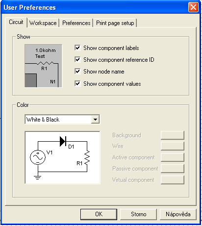 provést po otevření nabídky User Preferences. Rozvinutá nabídka a okno je na obr. 4.