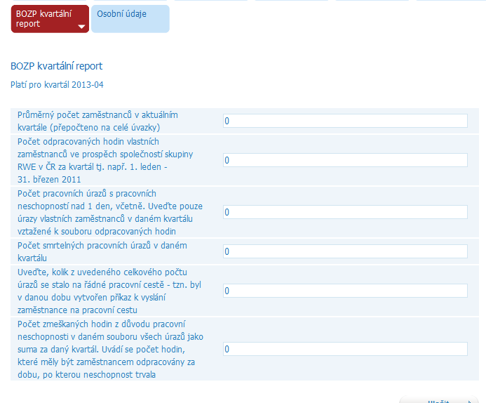 Reporting úrazovosti