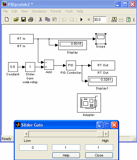 Obr.11 Program pro PID regulaci