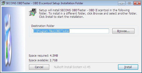 2 Popis instalace 2.1 Operační systém Microsoft Windows 1. Vložte přiložené CD do vaší mechaniky 2. Spusťte instalační soubor OBDTesterSetup.exe 3. Vyberte jazyk instalátoru 4.
