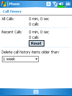 Volání z historie volání Ťukněte na tlačítko Call History na obrazovce telefonu a vstoupíte na následující obrazovku.