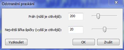 Pro delší praskání alternativně vyzkoušejte efekt Opravit. Kompresor Komprimuje dynamický rozsah dvěma alternativními metodami.