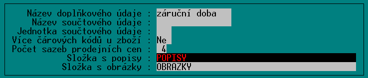 Z nabídky Konfigurace bylo vyřazeno nastavování starých typů internetových obchodů.