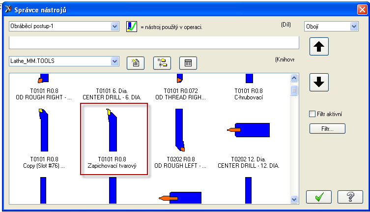 Řešené úkoly při soustružení v CAD/CAM systému 100 Obrázek 3.