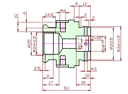 Řešené úkoly v CAD modulu CAD/CAM systému - Design 57 Obrázek 2.31 Zobrazení počátku nově vzniklé roviny Příklad 2.8.