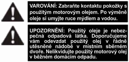 9) Často kontrolujte opotrebovanie, stav krytu s automatickým zatváraním a zberný kôš. 10) Pri každej manipulácii, preprave alebo náklone kosačky musíte: - Používať pevné pracovné rukavice.