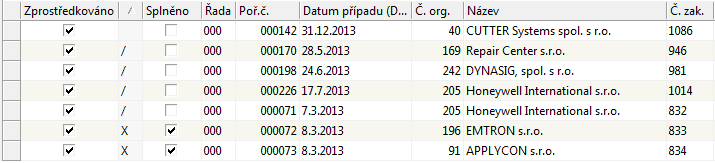 Ukázka schváleného expedičního listu, z části dokončené zakázky a kompletně dokončené zákázky v informačním systému Helios: Obrázek 4.