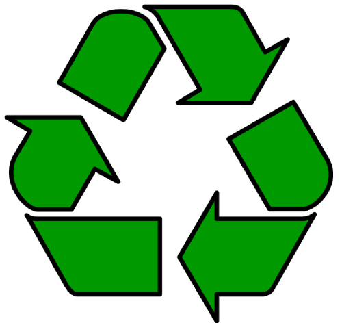 : Obrázek 2.21.: Dvě nakreslení Möbiova žebříku. Obrázek 2.22.: Mezinárodní symbol pro recyklaci obsahuje Möbiův list.