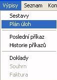 datem v poli Úlohy naplánované k datumu. Datum v poli Úlohy naplánované k datumu se pouţije i pro výpočet vyhodnocovaného období při provádění naplánovaných úloh tlačítkem Provést.