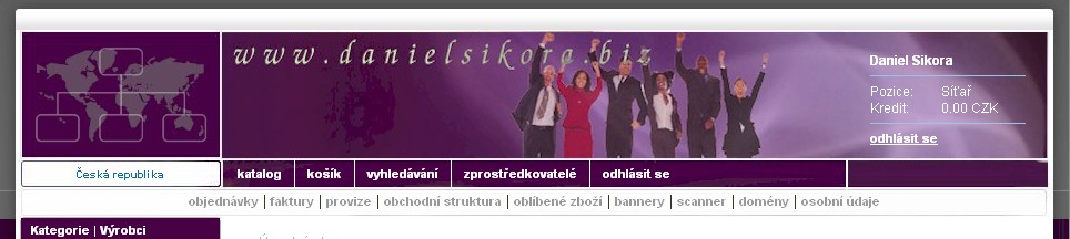 Pomocný nástroj - Subdoména Při budování sítě je velmi pomocným nástrojem "Subdoména". Její využití Vám garantuje, že se případný uživatel registruje do Vaši sítě na stránkách DanielSikora.BIZ.