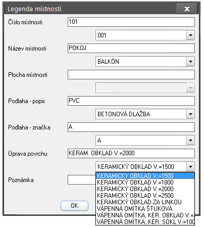 Podrobný výpis příkazové řadky - při vypnutém dialogu: Reset/Číslo/Legenda/<Poloha textu>: R Volba "R pro "Reset - nastavení způsobí sekvenci pobídek: Vrstva popisu <MISTNOSTI>: - označuje vrstvu pro