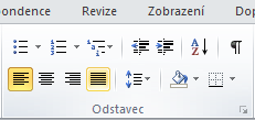 PRÁCE S ODSTAVCI VE WORDU Odstavcem rozumíme část textu, která je ukončena znakem enter. Z tohoto hlediska je odstavcem i nadpis (ukončený enterem).