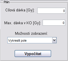 Panel Pole Obr. 12: Program RTPlan Panel Pole Tlačítko Přidat přidá do ozařovacího plánu nové pole. Program umožňuje přidat až 12 polí. Tlačítko Odebrat odstraní ze seznamu aktuálně označené pole.