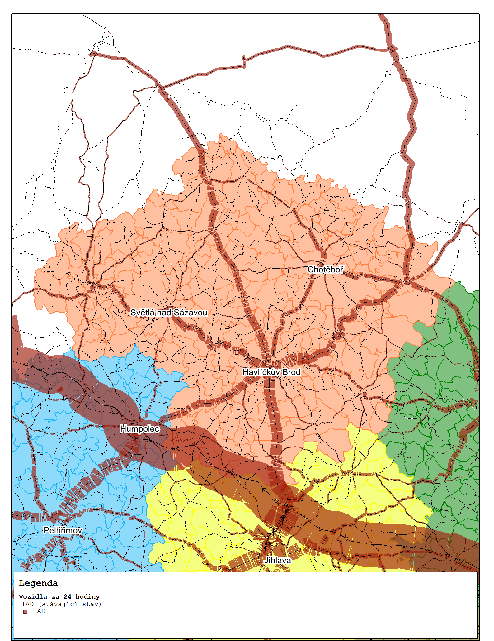 2.2 Okres Havlíčkův Brod Obrázek 5 Pentlogram dopravních zátěží