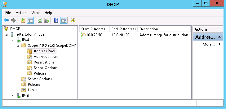 Obrázek 11: Nastavení hesla doménového administrátora Instalace a konfigurace DHCP DHCP server se instaluje v Server manageru přidáním stejnojmenné role.