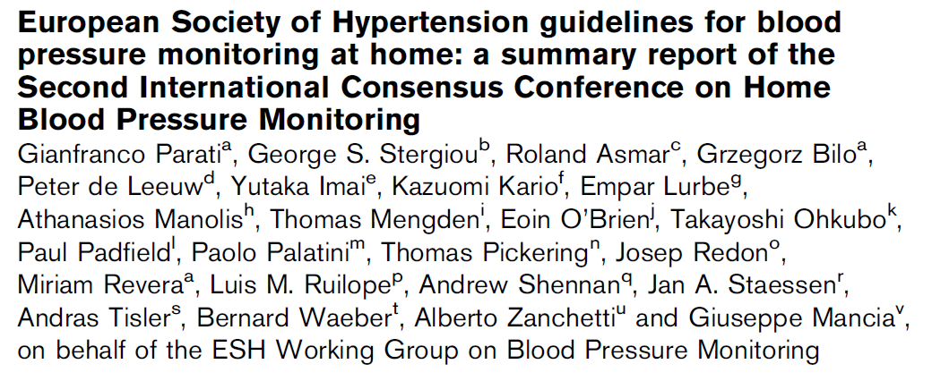 Současná doporučení Journal of Hypertension 2013,