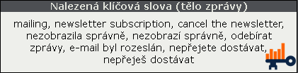 Obrázek 6: Nalezená shoda klíčových slov v těle e-mailu Podle nalezené shody a skóre se určuje druh pošty.